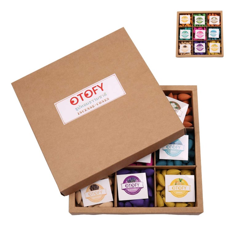 OTOFY Backflow Incense Cones 360 Pcs of 100% Natural Scents Waterfall Tulip Jasmine Lavender Rose for Incense Burner Holder Natural | Meditation & Yoga Gift - Image 3